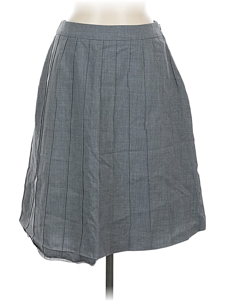Pre-owned Ann Taylor Wool Skirt In Gray