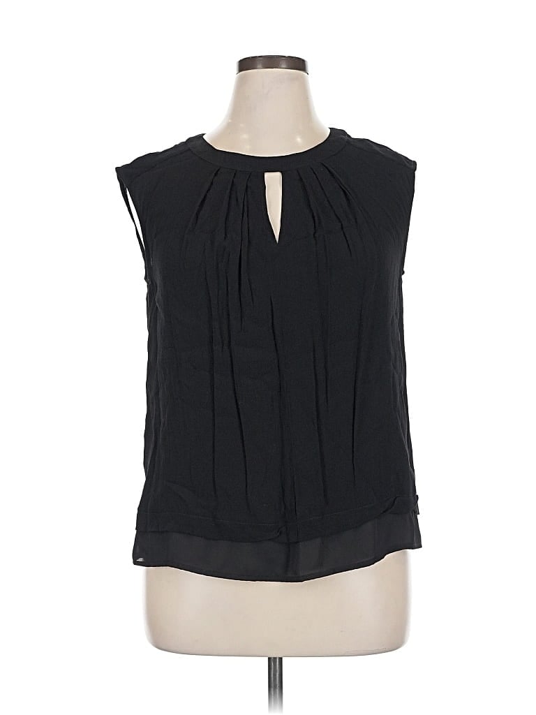 Pre-owned Investments Sleeveless Blouse In Black