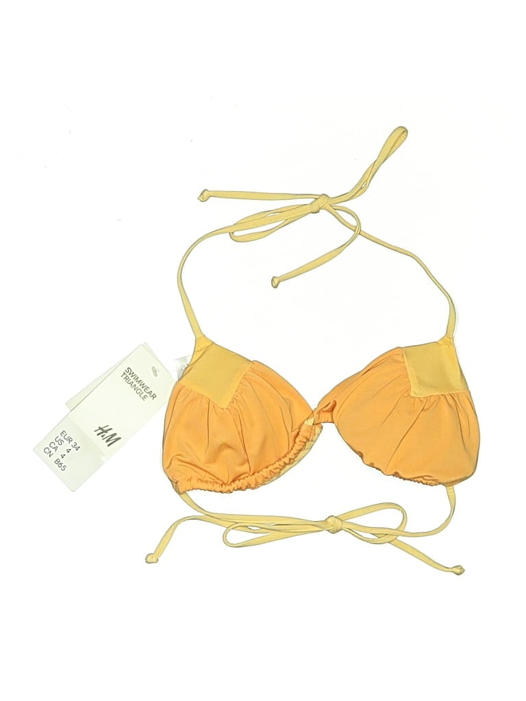 Pre-owned H&m Swimsuit Top Yellow Swimwear