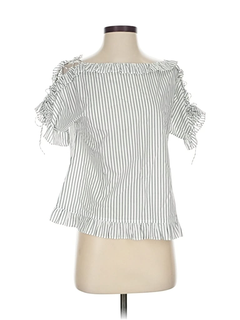 Click to view more detailed imagery on our partner's website Pre-owned Madewell Short Sleeve Blouse In White