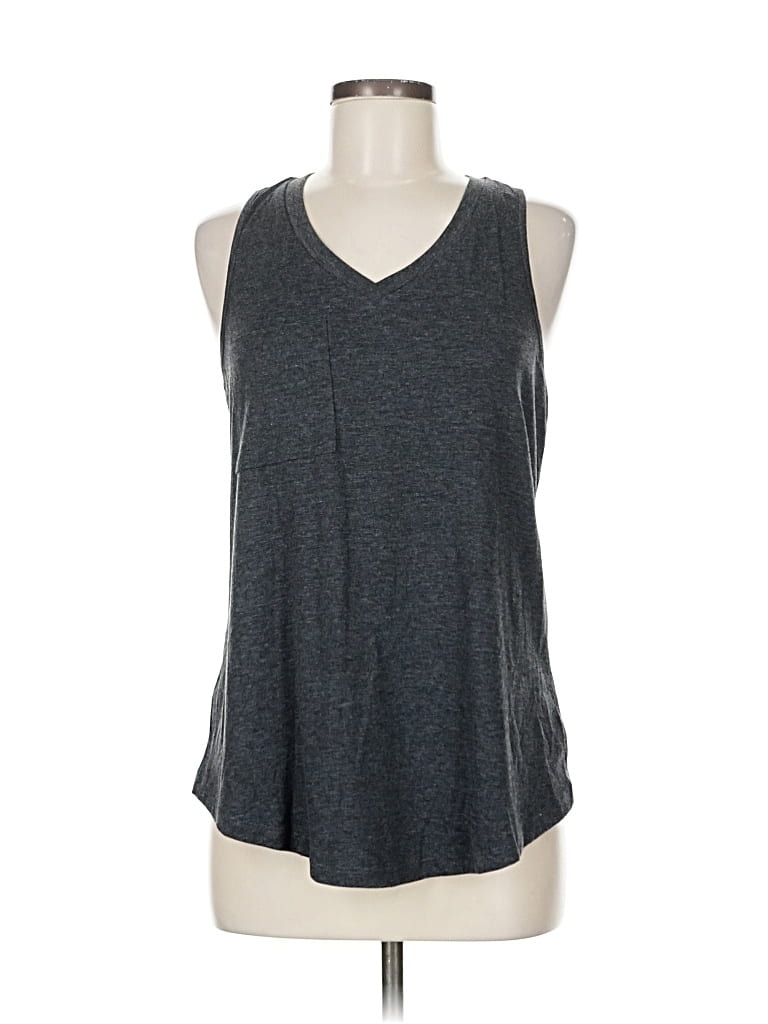 UNBRANDED Pre-owned Tank Top Gray Plunge Neckline Tops