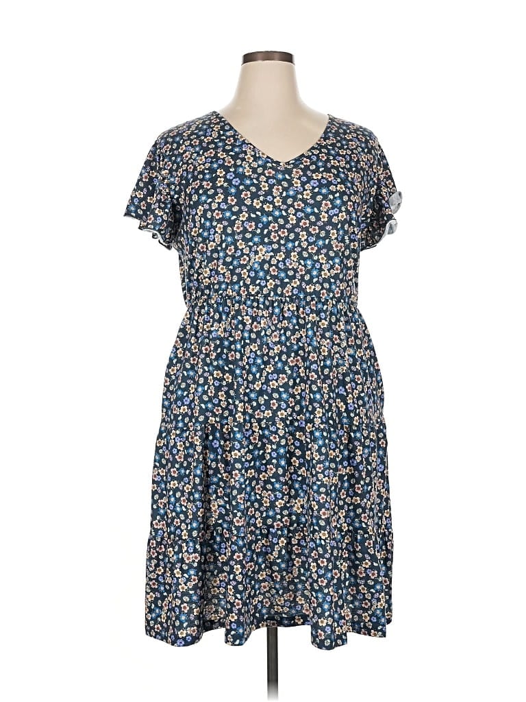 Pre-owned Assorted Brands Casual Dress In Blue