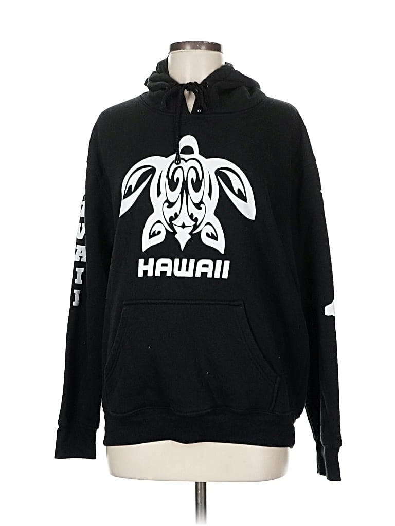 Pre-owned Assorted Brands Pullover Hoodie In Black