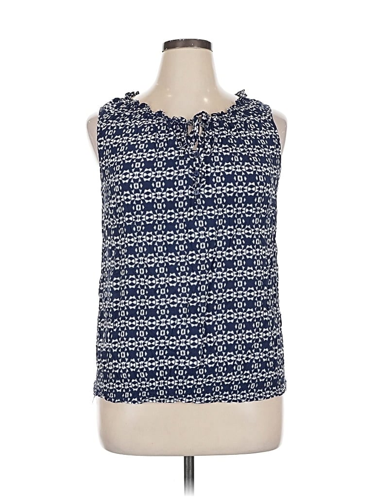Pre-owned A.n.a. A New Approach Sleeveless Blouse In Blue