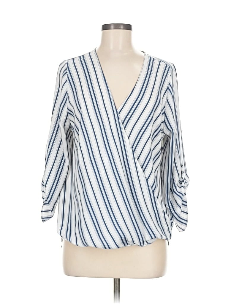WEST KEI Pre-owned 3/4 Sleeve Blouse In Blue