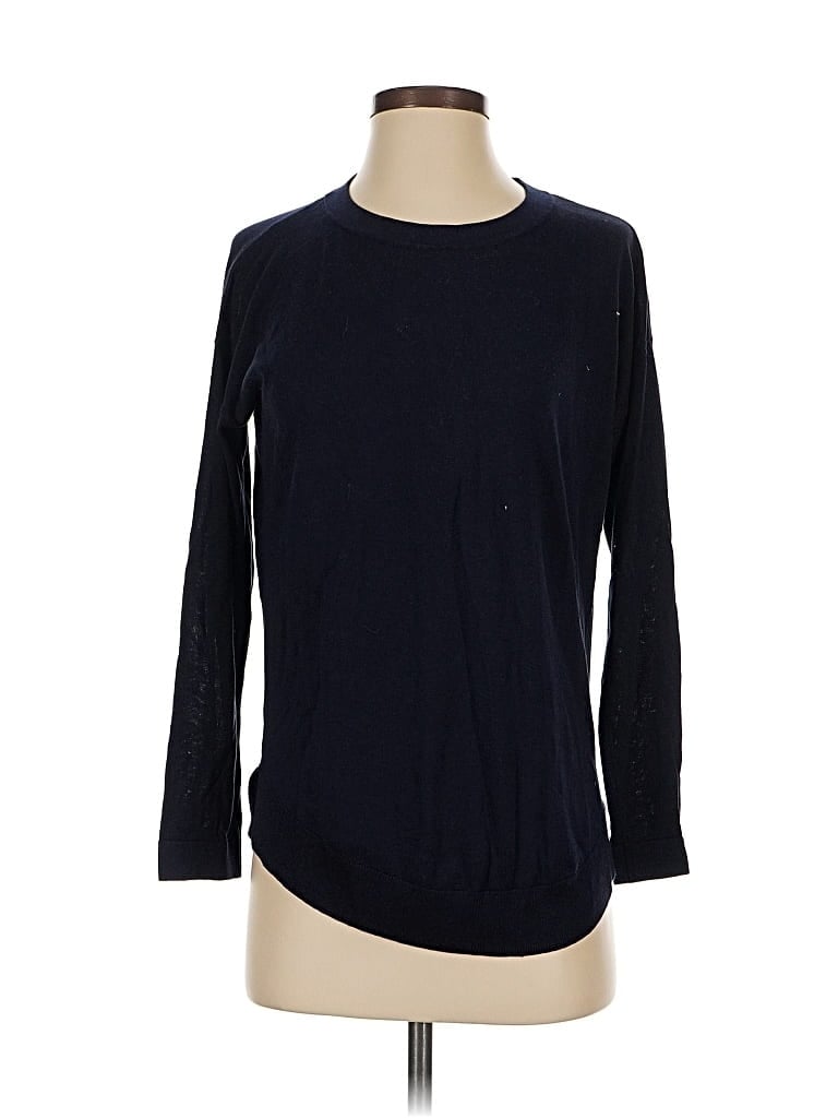 Pre-owned Ann Taylor Silk Pullover Sweater In Blue