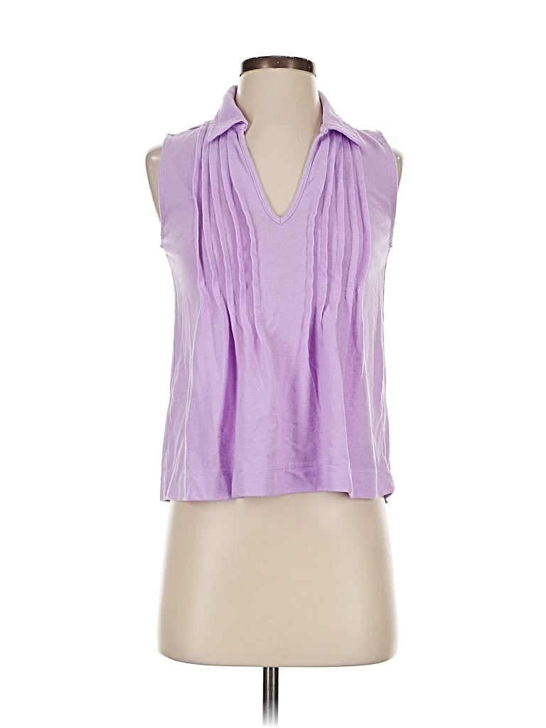 Pre-owned Ann Taylor Loft Sleeveless T-shirt In Purple