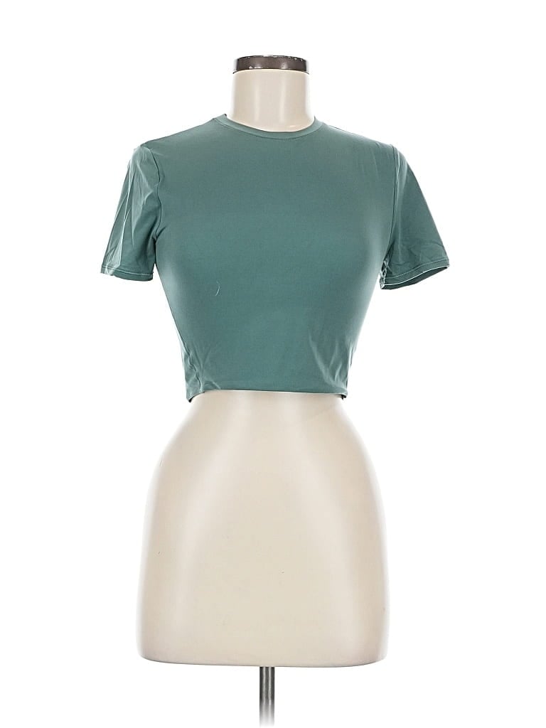 Pre-owned Lululemon Athletica Short Sleeve T-shirt In Blue