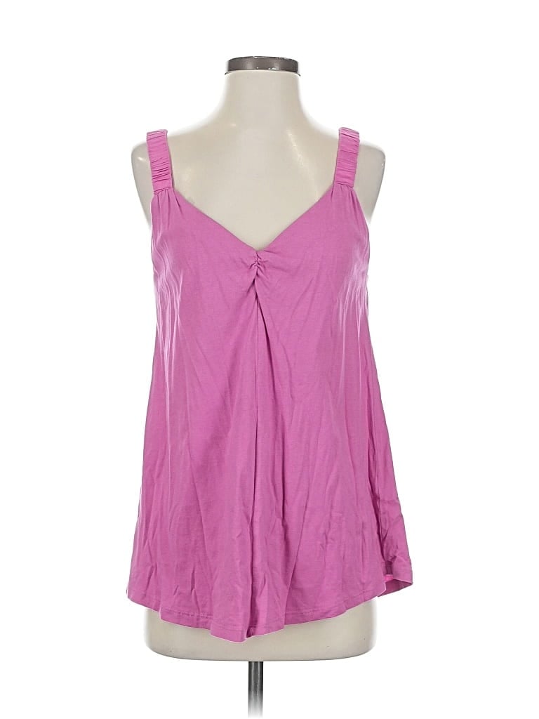 Pre-owned Soft Surroundings Tank Top Pink Plunge Neckline Tops