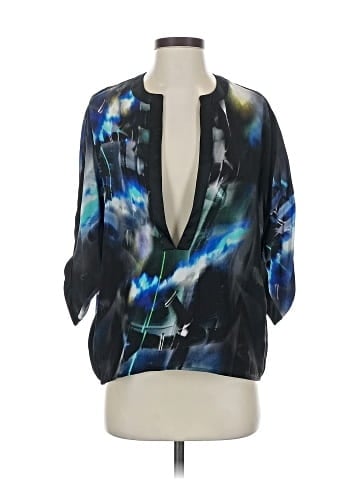 Roi 3/4 Sleeve Silk Top (view 1)