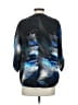 Roi 100% Silk Blue 3/4 Sleeve Silk Top Size XS - photo 2