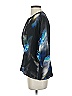 Roi 100% Silk Blue 3/4 Sleeve Silk Top Size XS - photo 5