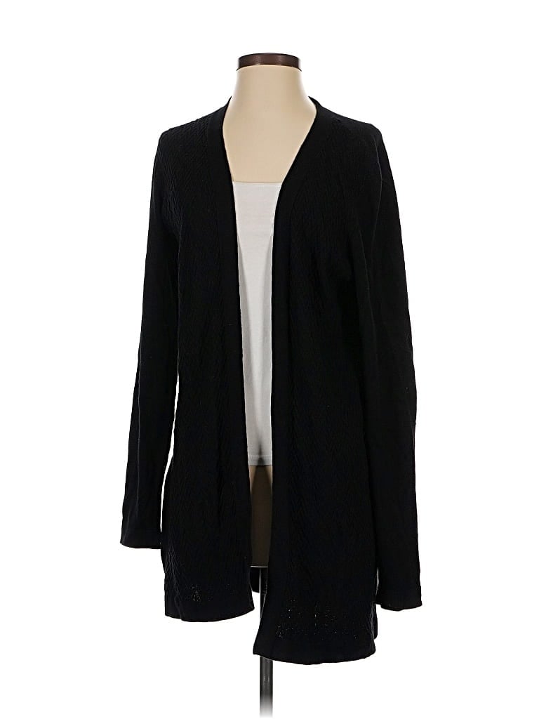 Pre-owned Karen Scott Cardigan Sweater In Black