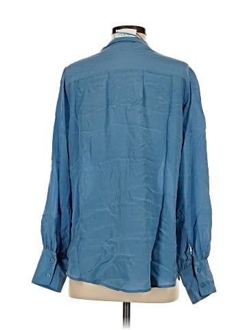Just Long Sleeve Silk Top (view 2)