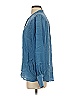 Just 100% Silk Blue Long Sleeve Silk Top Size S - photo 5