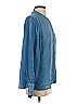 Just 100% Silk Blue Long Sleeve Silk Top Size S - photo 4