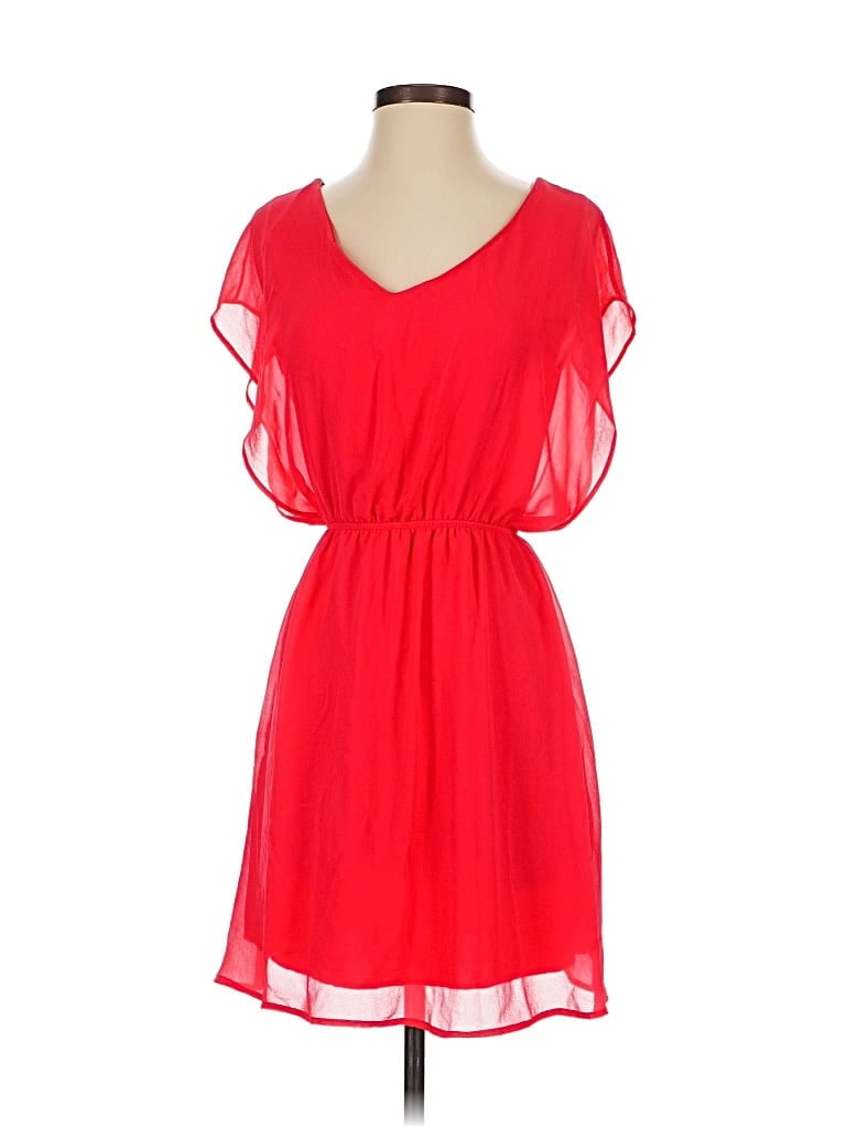 Pre-owned Buttons Cocktail Dress In Red