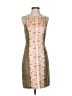 Tocca 100% Silk Graphic Tan Cocktail Dress Size 4 - photo 1
