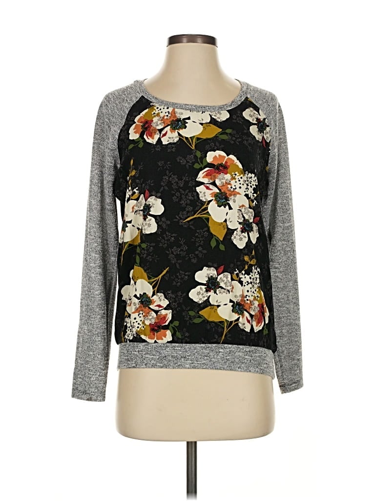 Pre-owned Kut From The Kloth Long Sleeve Top Gray Boatneck Tops