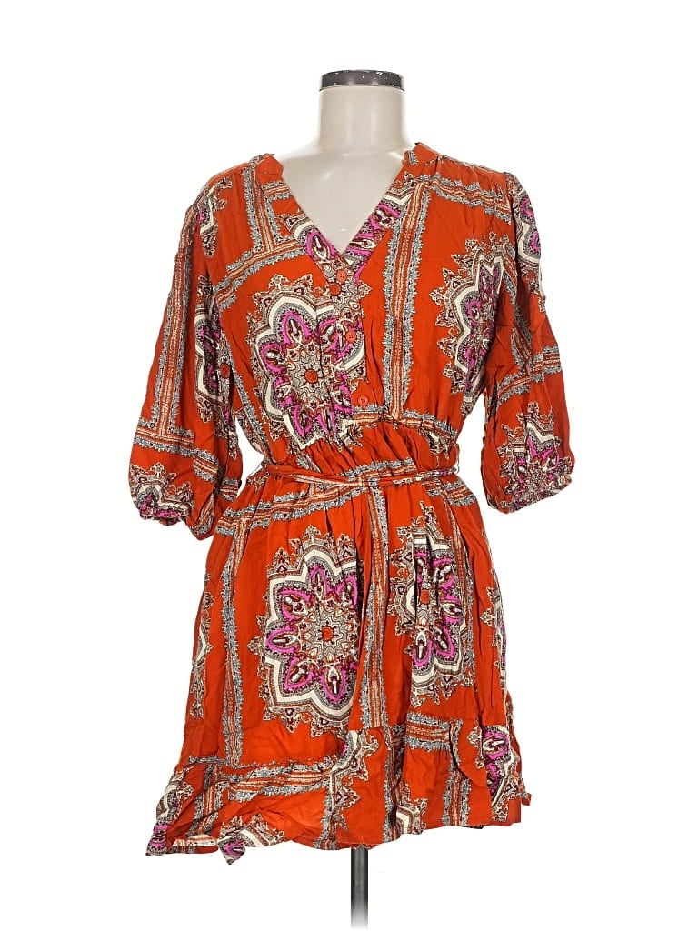 Pre-owned Porridge Casual Dress In Orange