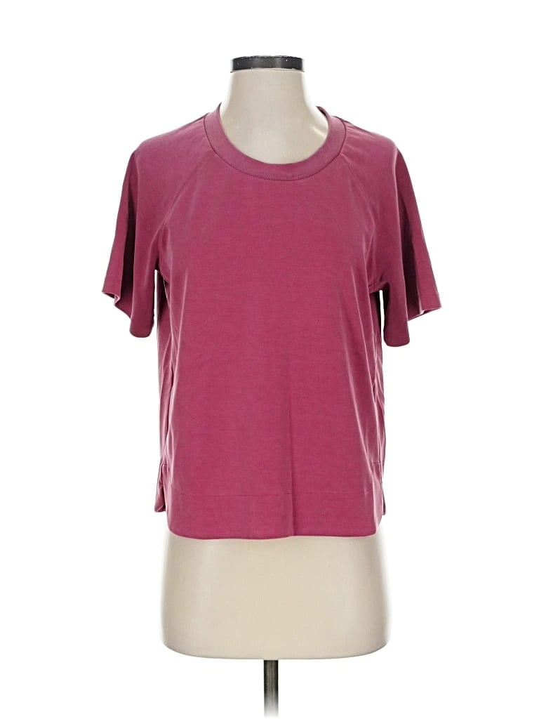 Pre-owned Athleta Active T-shirt In Burgundy