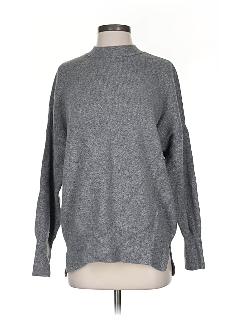 Pre-owned Abercrombie & Fitch Turtleneck Sweater In Gray