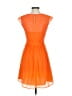 J.Crew 100% Polyester Chevron-herringbone Orange Cocktail Dress Size 00 - photo 2
