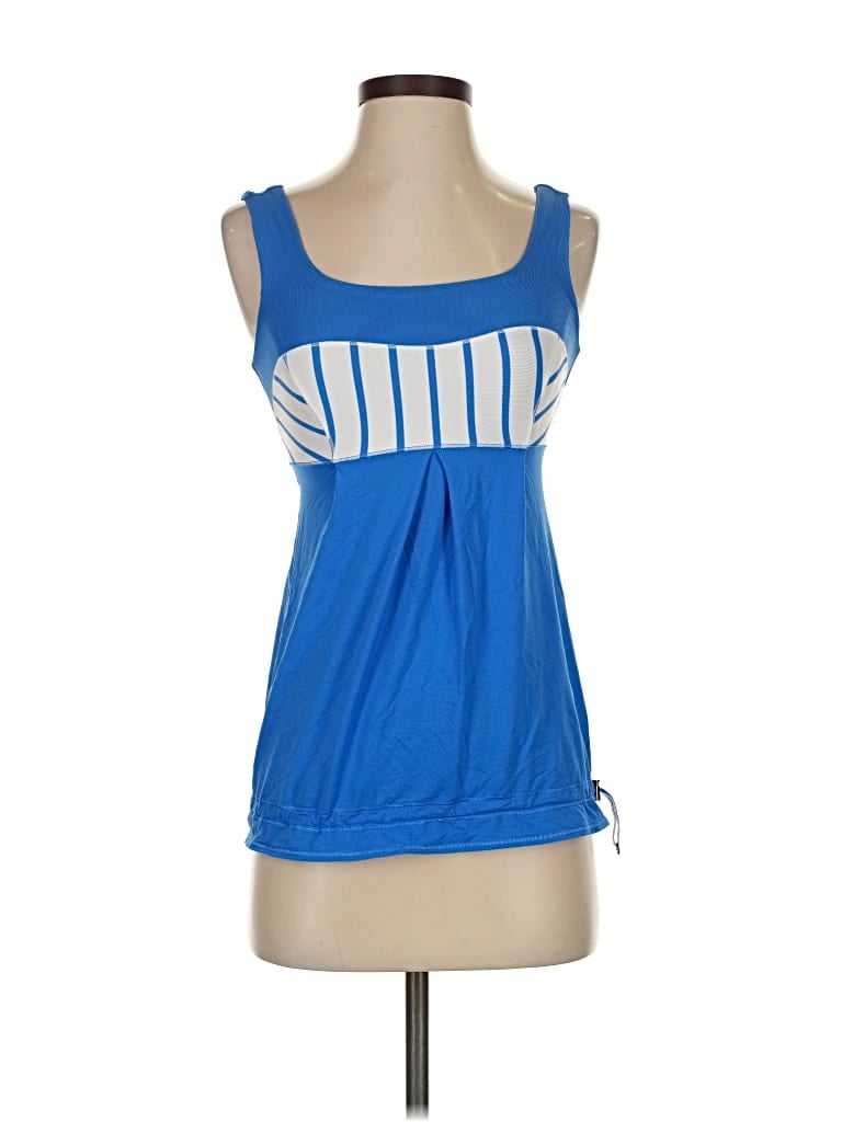 Pre-owned Lululemon Athletica Tank Top Blue Strapless Neckline Tops