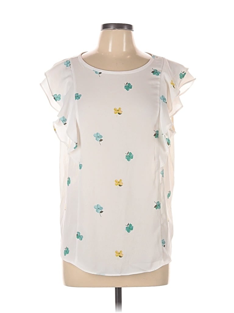 Pre-owned Ann Taylor Loft Outlet Sleeveless Blouse In White