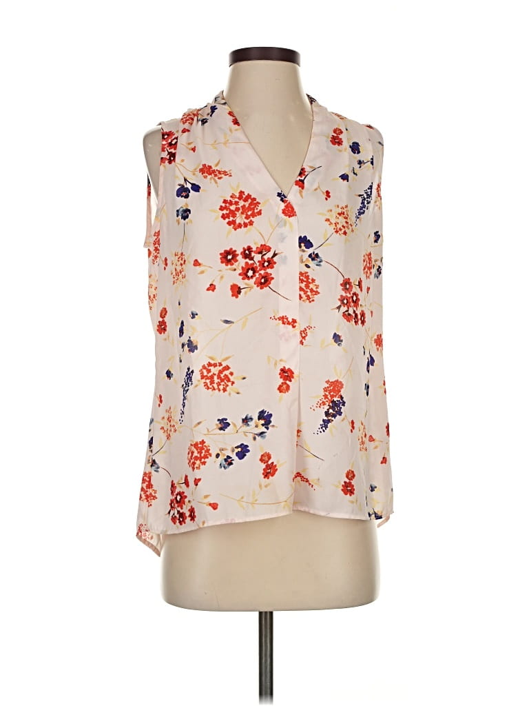 ROSE + OLIVE Pre-owned Sleeveless Blouse In White