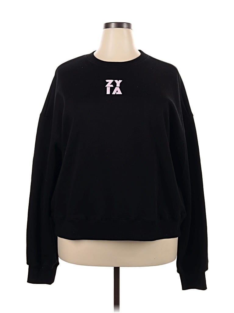 Pre-owned Zyia Active Sweatshirt In Black