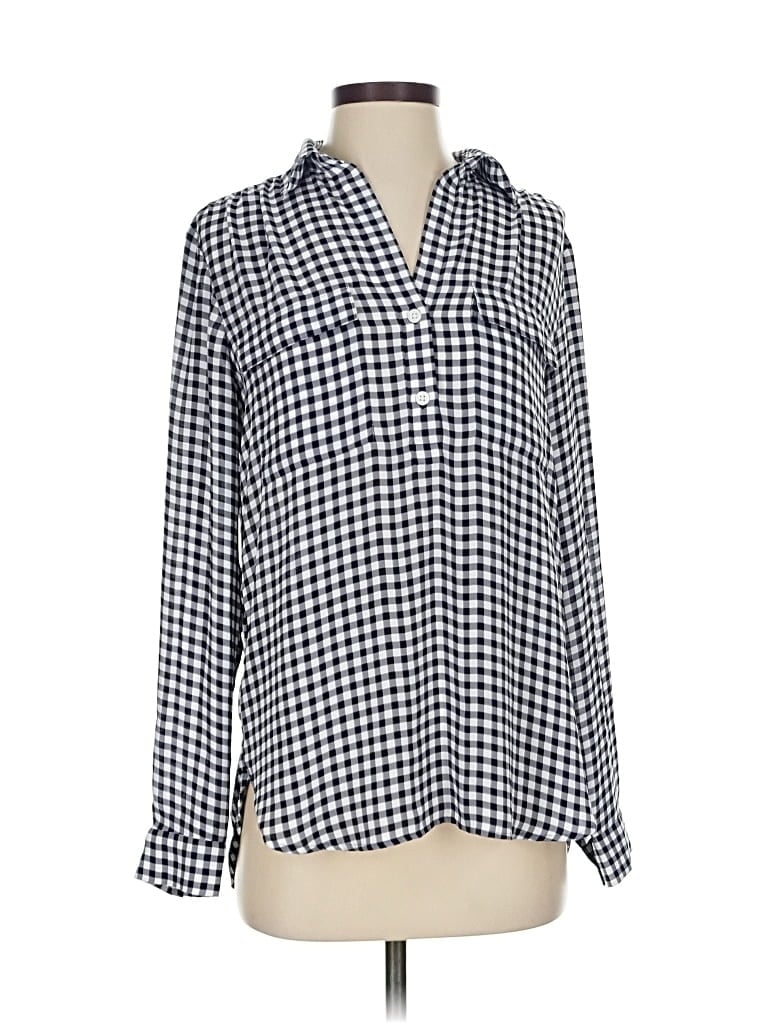 Pre-owned Ann Taylor Long Sleeve Blouse In Black