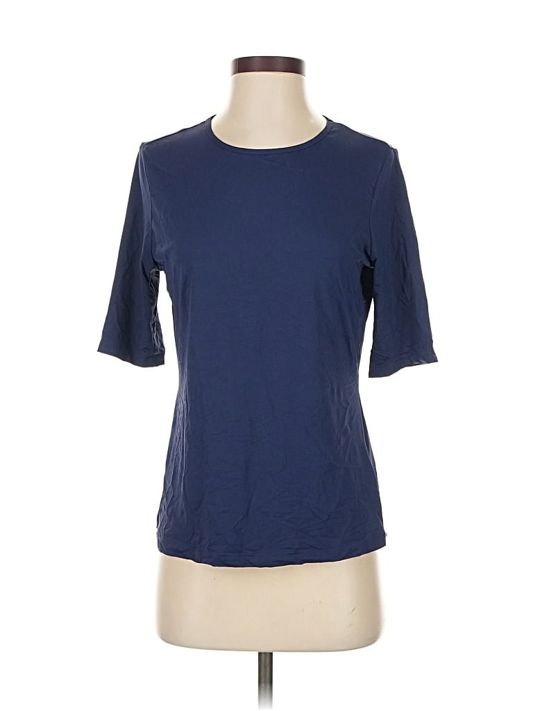 Pre-owned Lands' End Short Sleeve T-shirt In Blue