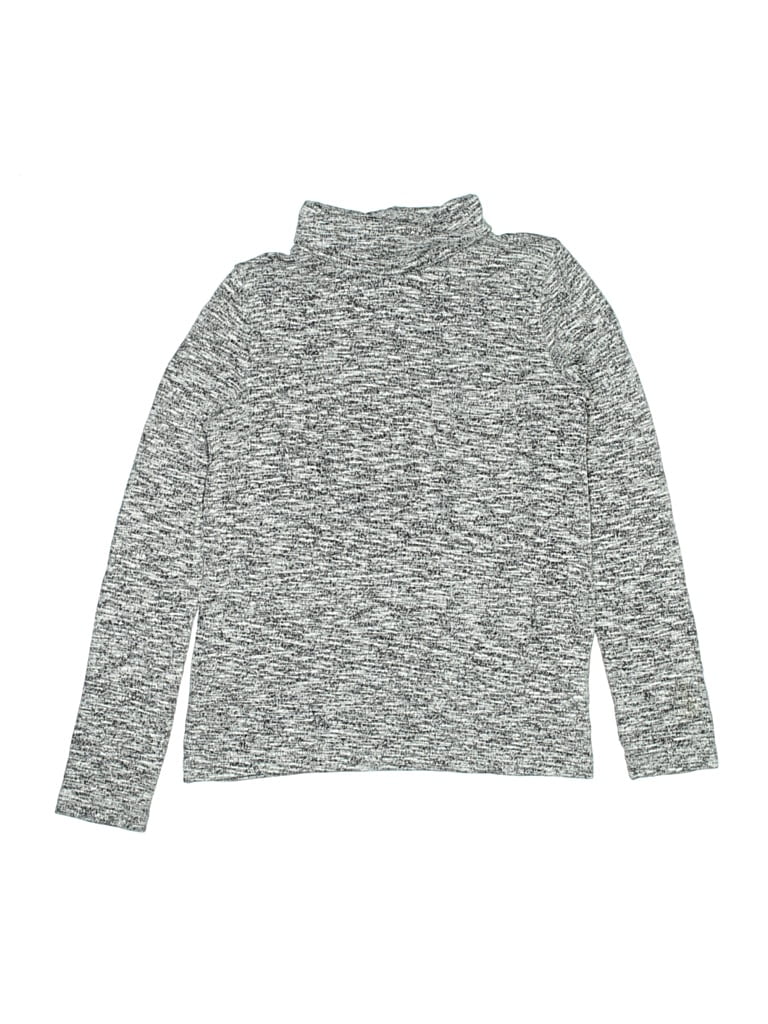 Pre-owned Crewcuts Kids' Long Sleeve Turtleneck In Gray