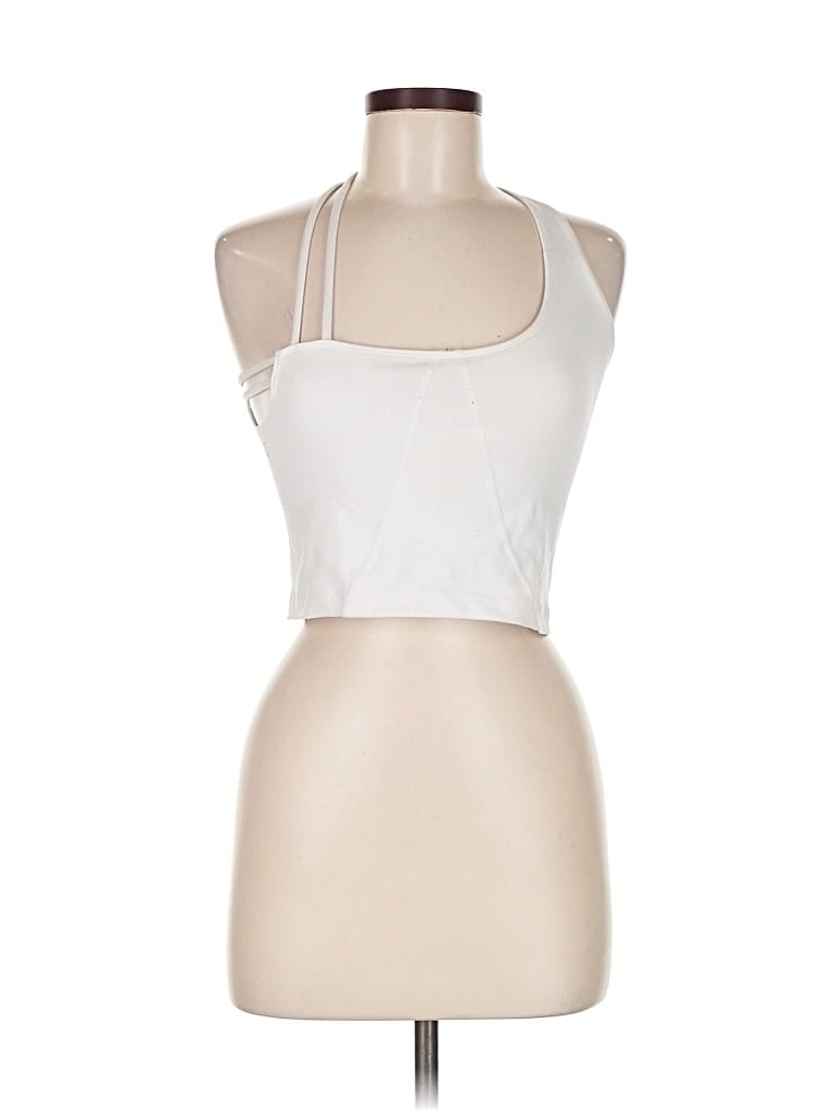Pre-owned Gilly Hicks Tank Top Ivory Halter Neckline Tops In White