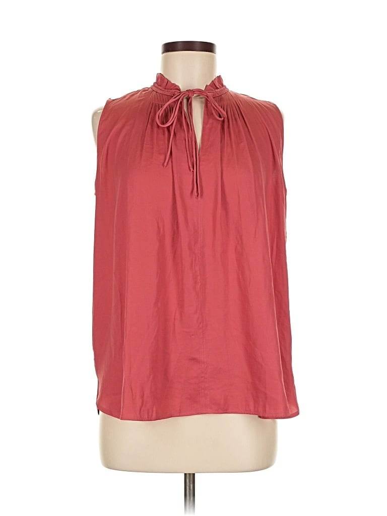 Pre-owned Ann Taylor Loft Sleeveless Blouse In Red