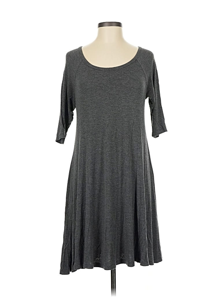 Pre-owned Allison Brittney Casual Dress In Gray