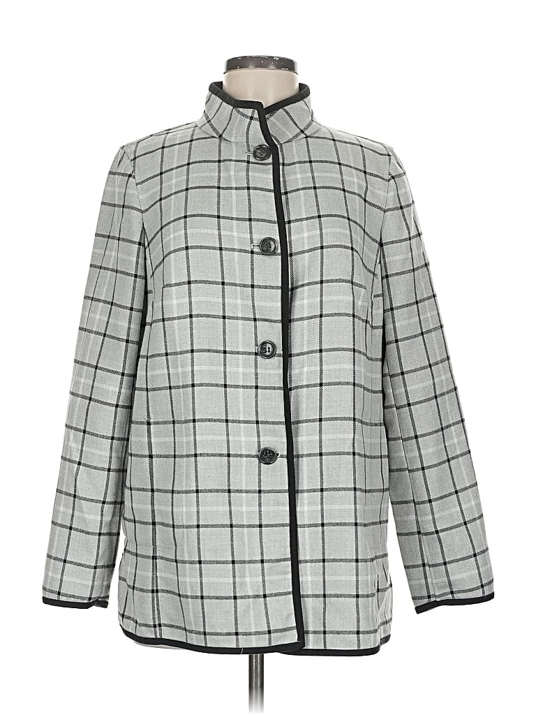 Pre-owned Jones New York Signature Coat In Gray