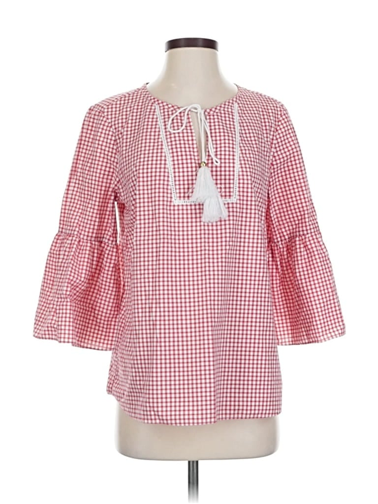 Pre-owned Marc New York Andrew Marc 3/4 Sleeve Blouse In Red