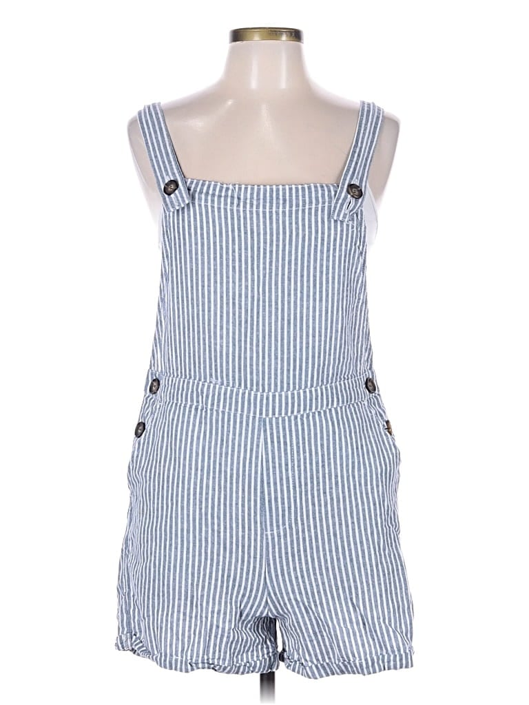 Pre-owned Cali 1850 Overall Shorts In Blue