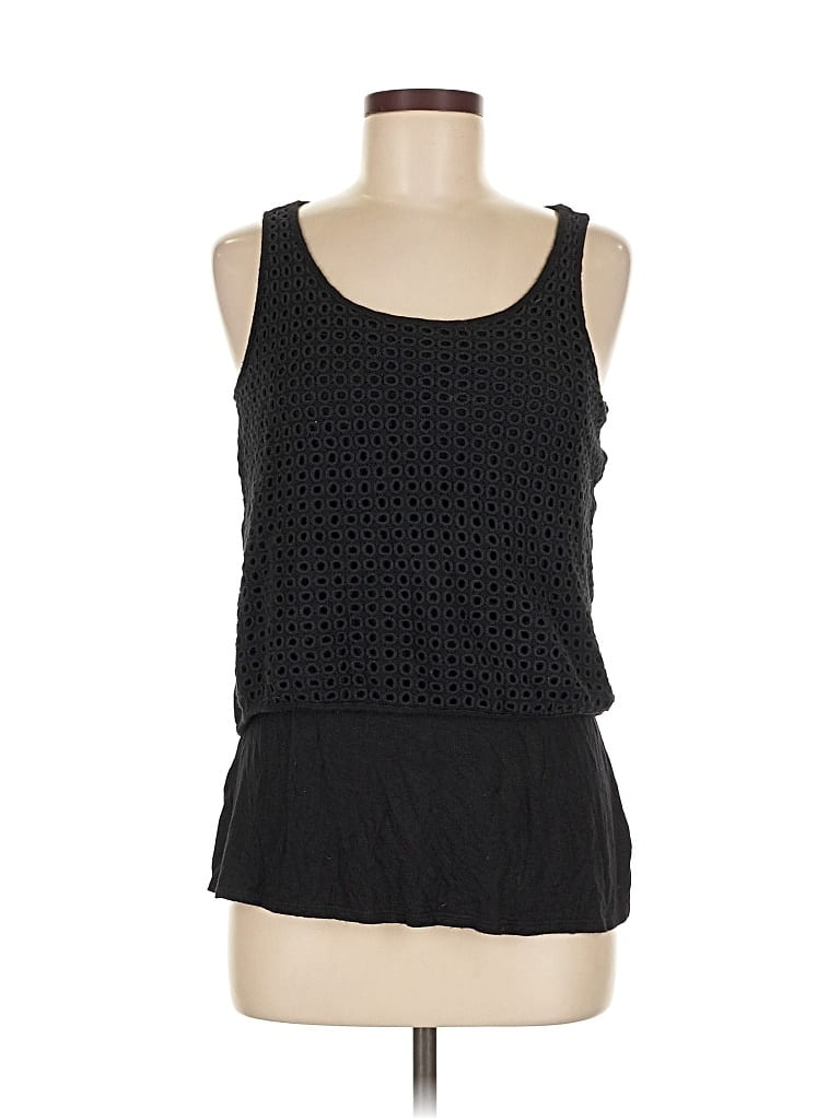Pre-owned Apt. 9 Sleeveless Top Black Square Neckline Tops