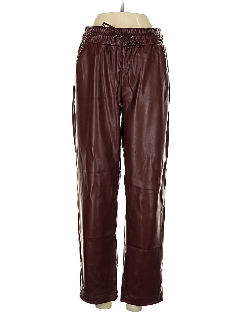 Pre-owned Ann Taylor Loft Track Pants In Burgundy