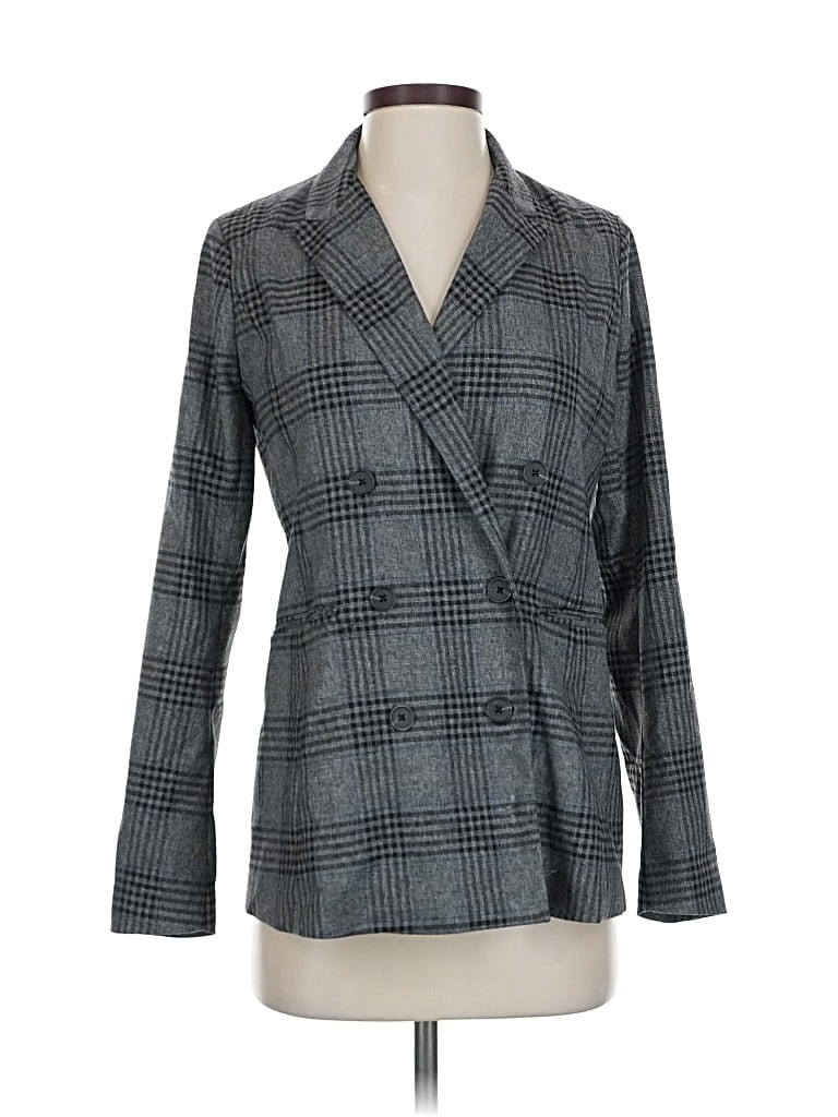 Pre-owned Abercrombie & Fitch Blazer Jacket In Gray