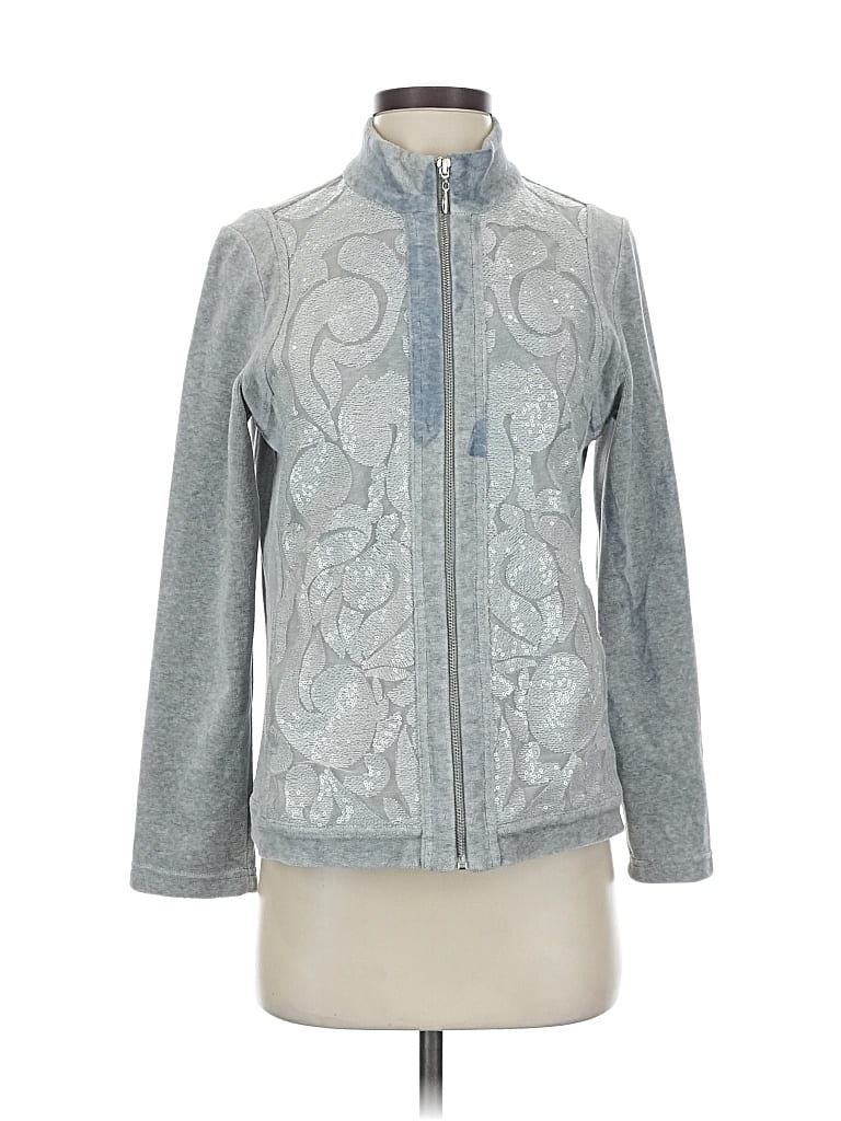 Pre-owned Zenergy By Chico's Jacket In Gray