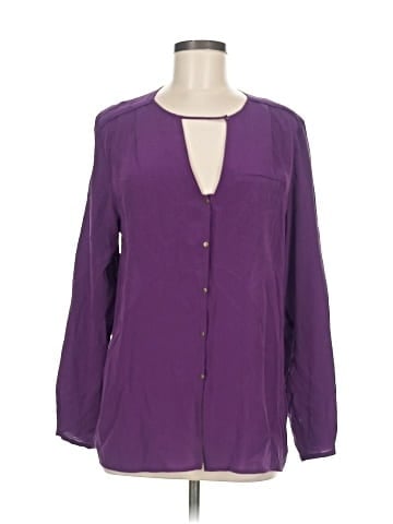 French Connection Long Sleeve Silk Top (view 1)