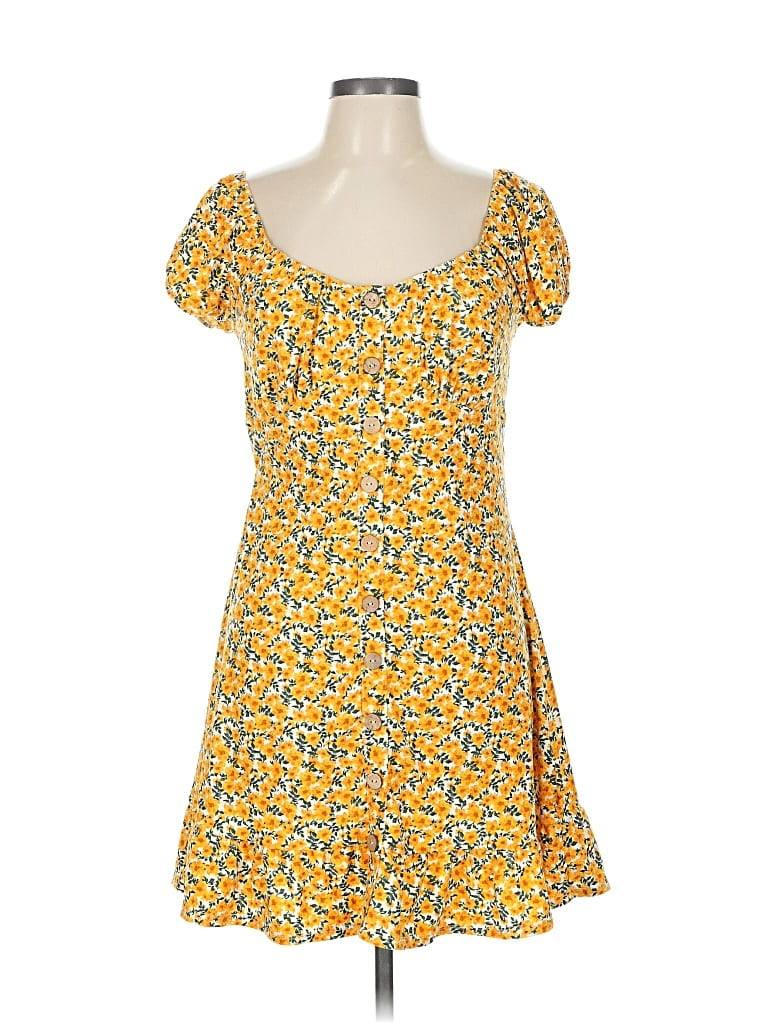 Pre-owned No Boundaries Casual Dress In Yellow