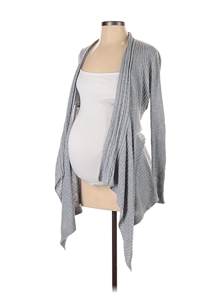 Pre-owned Motherhood Cardigan Sweater In Gray