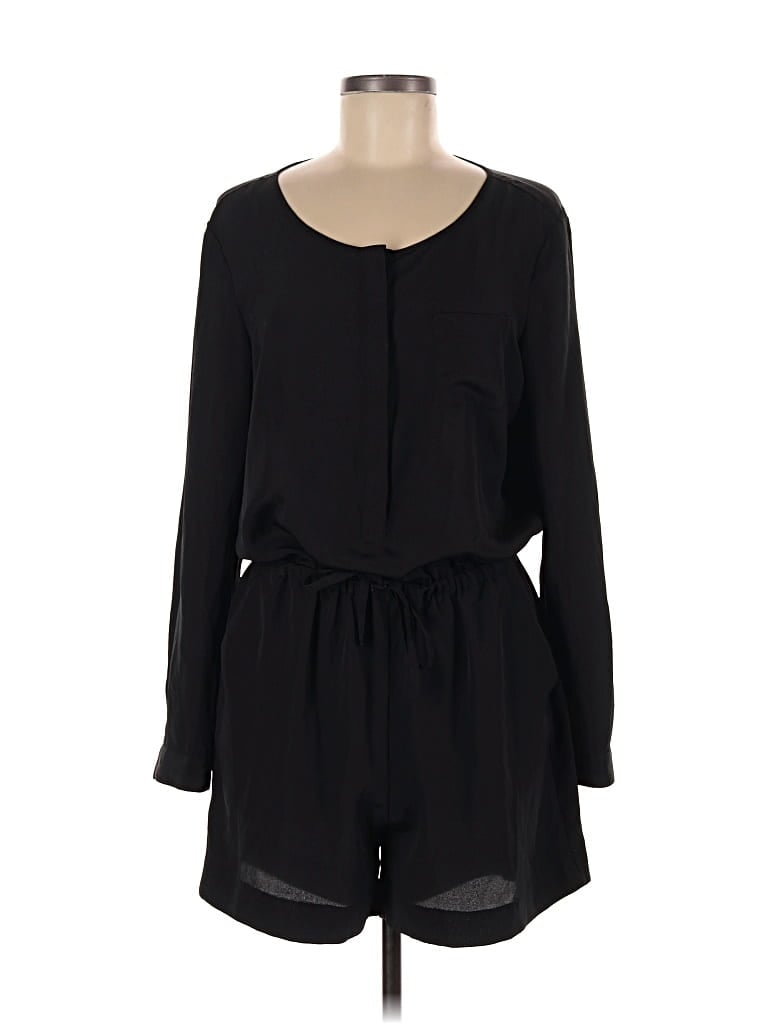 Pre-owned Ann Taylor Loft Romper In Black