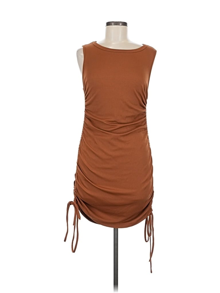 Pre-owned Btfbm Casual Dress In Brown