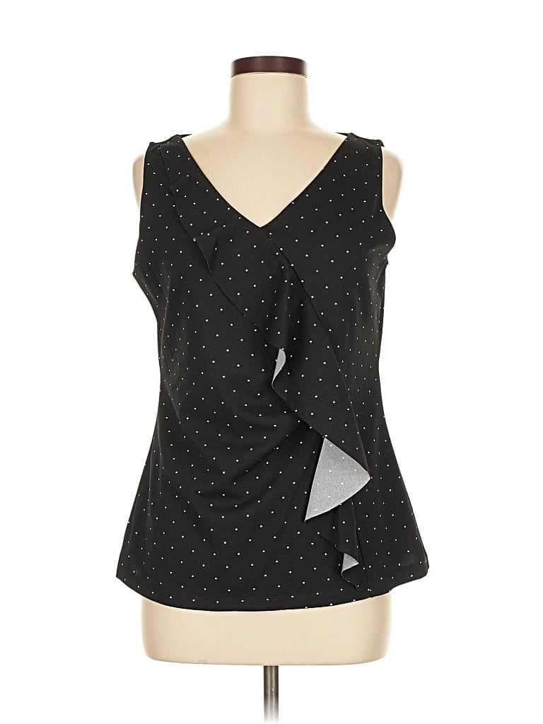 Pre-owned Ann Taylor Factory Sleeveless Blouse In Black